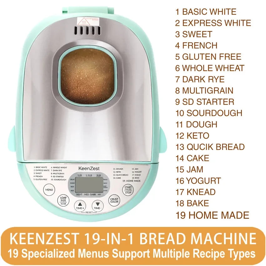 KeenZest Compact Bread Machine