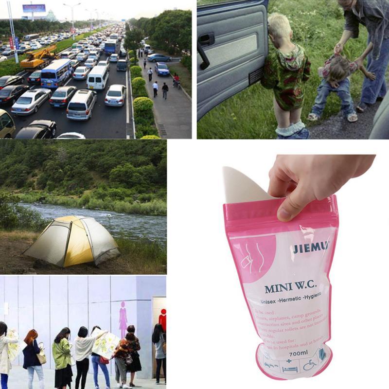 Emergency urine bag travel portable disposable urinal for adults and children