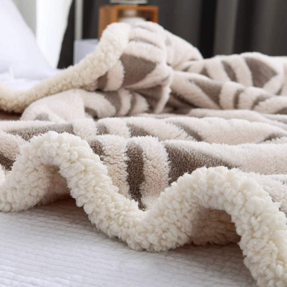 Sherpa Fleece Blanket for Mom Cozy Soft Throw Blanket for Women Men Easter Gifts Dual Sided Couch Sofa Bed Blanket (Grey, 71''X 80'')