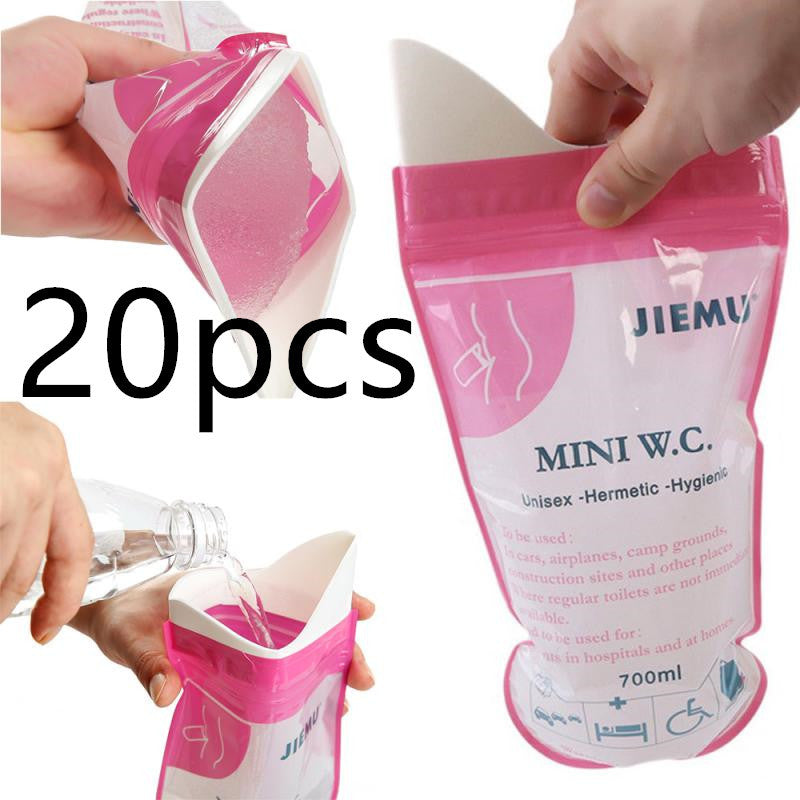 Emergency urine bag travel portable disposable urinal for adults and children