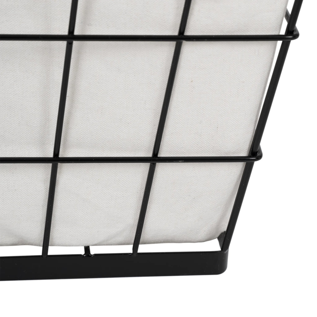 75L Rectangular Steel Wire Laundry Hamper with Removable Liner, Natural, Adult